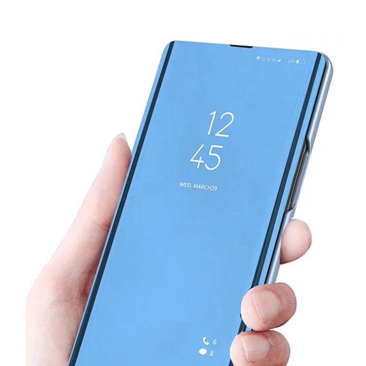 Für Xiaomi 14T Pro Hülle View Window Stand Leder Flip Handyhülle - Blau