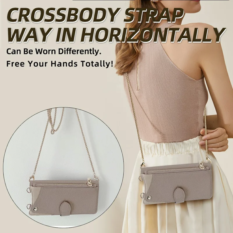 For Motorola Edge 50 Pro 5G Leather Case Wallet Stand Cover Irregular Tail Style with Chain Strap - Grey