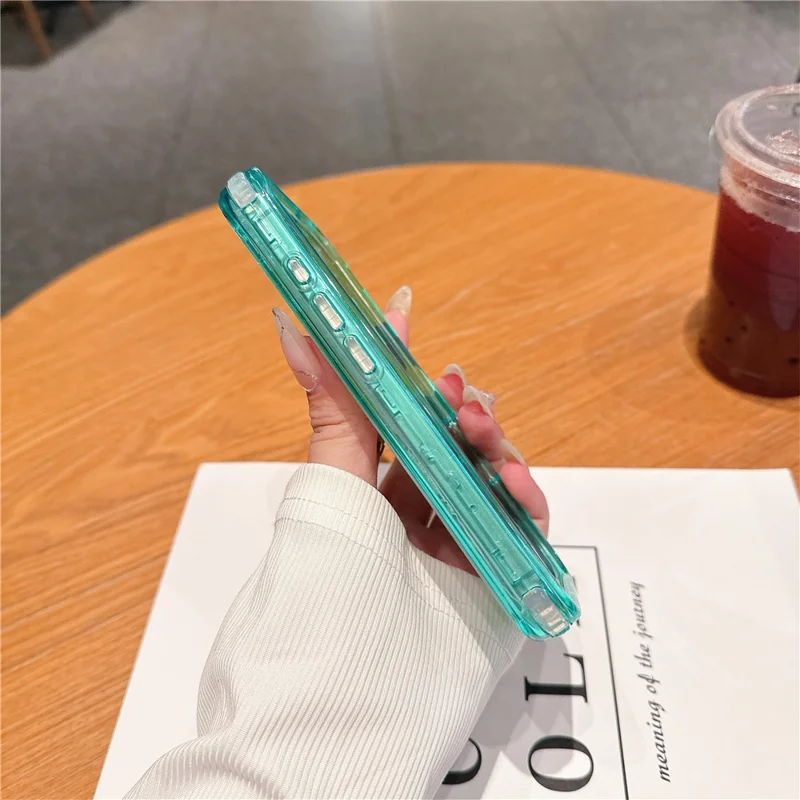 Voor iPhone 16 Plus hoesje, afneembare 2-in-1 TPU+PC transparante valbestendige telefoonhoes - Muntgroen