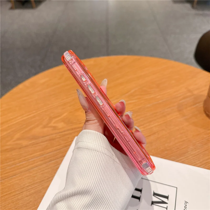 For iPhone 16 Plus Case Detachable 2-in-1 TPU+PC Clear Drop-Proof Phone Cover - Watermelon Red