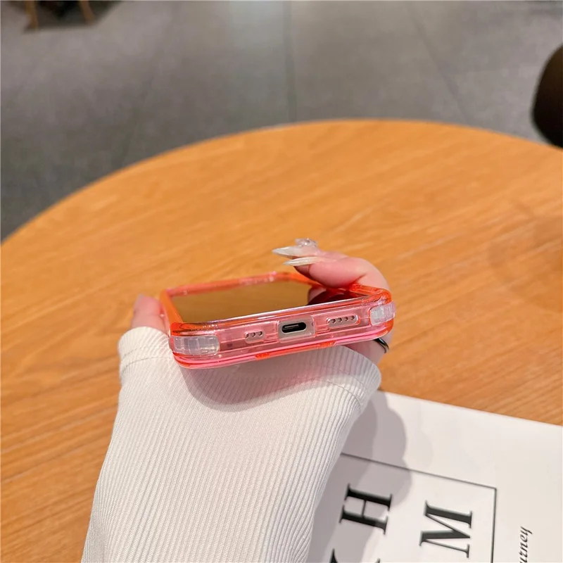 For iPhone 16 Plus Case Detachable 2-in-1 TPU+PC Clear Drop-Proof Phone Cover - Watermelon Red
