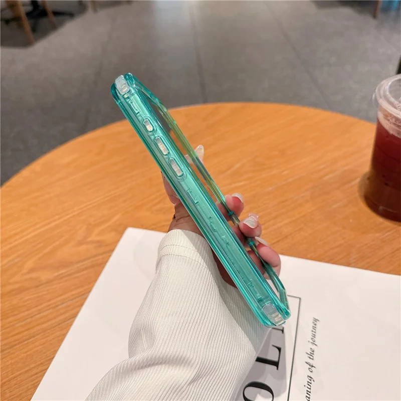 For iPhone 16 Pro Max Case Detachable 2-in-1 TPU+PC Clear Drop-Proof Phone Cover - Mint Green