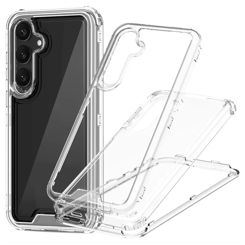 Bulk Purchasing For Samsung Galaxy S24 Case Detachable 2-in-1 TPU+PC Clear Drop-Proof Phone Cover - Transparent