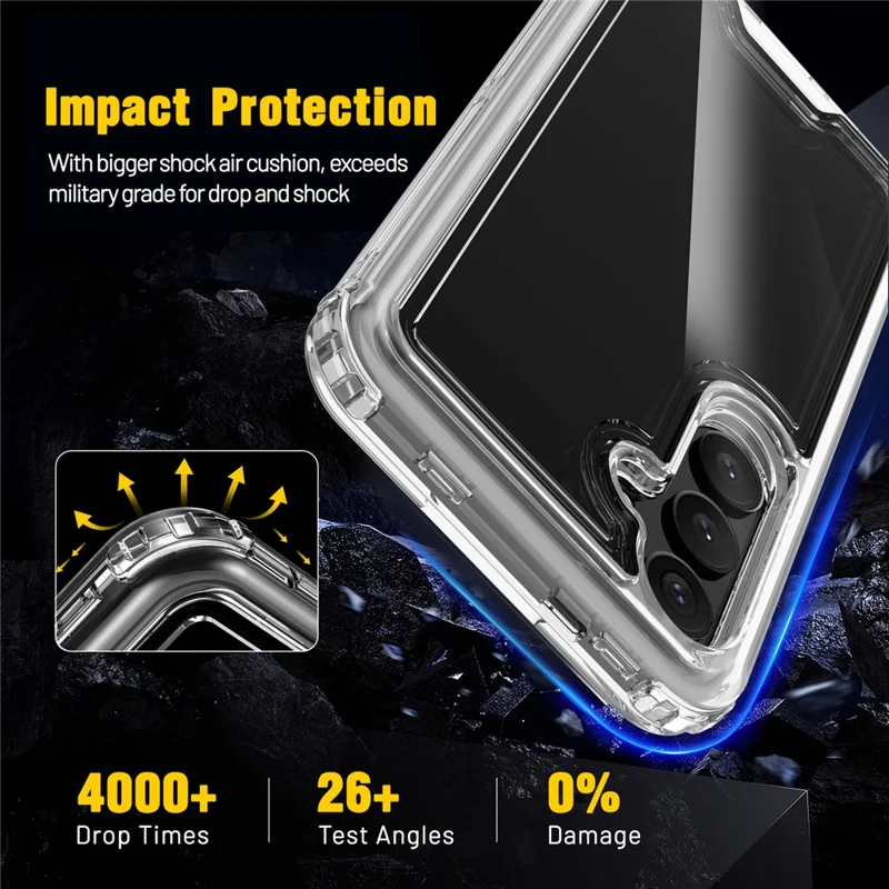 Bulk Purchasing For Samsung Galaxy S24 Case Detachable 2-in-1 TPU+PC Clear Drop-Proof Phone Cover - Transparent