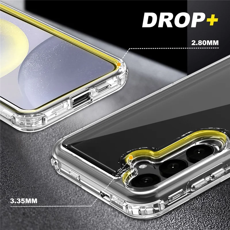 Bulk Purchasing For Samsung Galaxy S24 Case Detachable 2-in-1 TPU+PC Clear Drop-Proof Phone Cover - Transparent