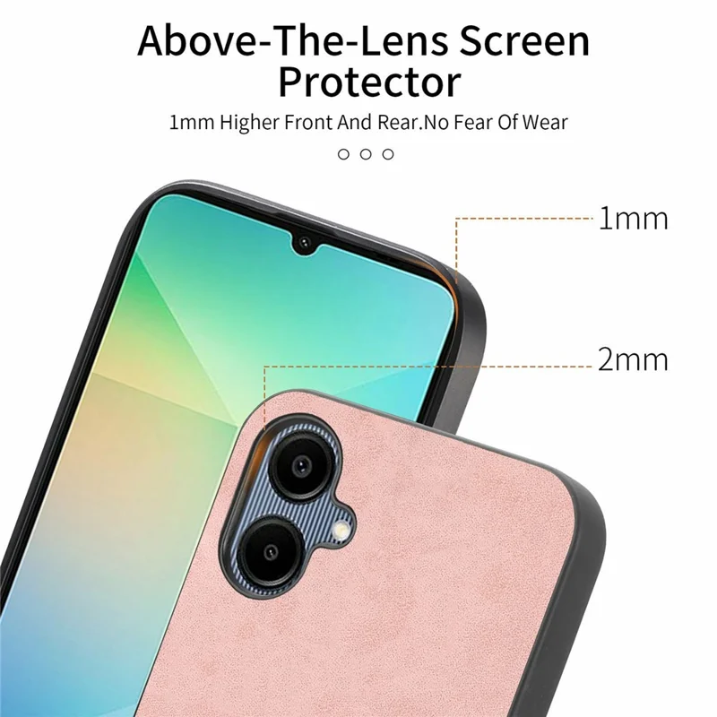 For Samsung Galaxy A06 4G Leather Back Magnetic Case Skin-Touch Phone Cover - Purple