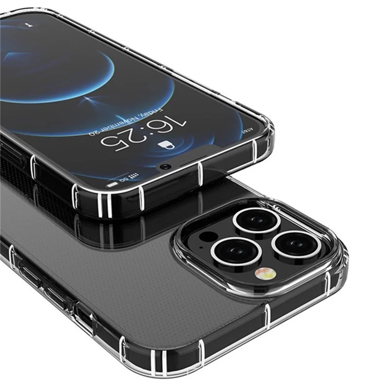Groothandel voor iPhone 16 Plus hoesje transparant TPU valbescherming luchtkussen telefoonhoes