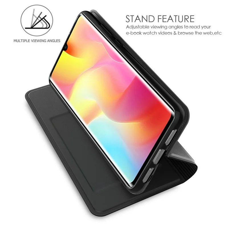 For Xiaomi Redmi Note 14 Pro 5G / Poco X7 5G Case PU Leather Phone Cover with Card Holder Stand Magnetic Closure - Black