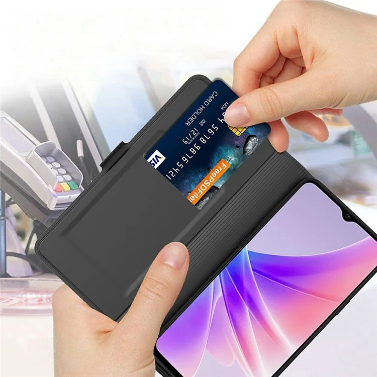 Per Xiaomi Redmi Note 14 Pro 5G Custodia antiurto TPU interno guscio in pelle Cover per telefono con slot per schede - Nero