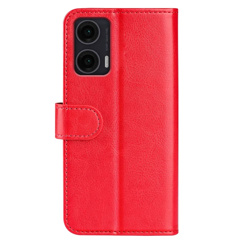Für Motorola Moto G35 5G Wallet Case Crazy Horse Textur Stand Leder Handyhülle - Rot