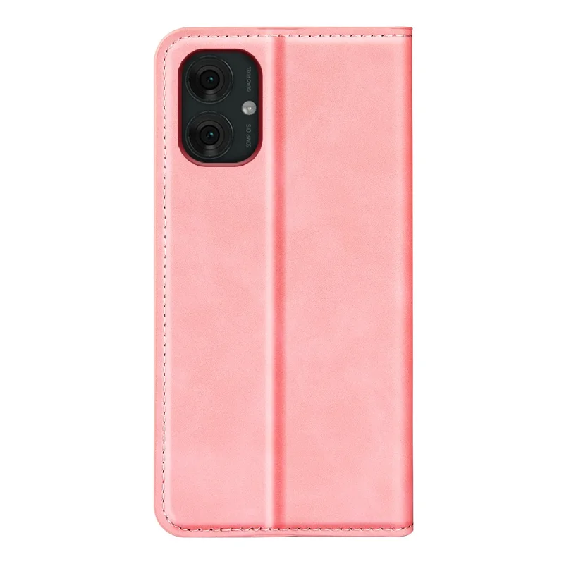 Per Motorola Moto G55 5G Custodia Pelle Effetto Pelle Portafoglio Cover per Telefono - Rosa