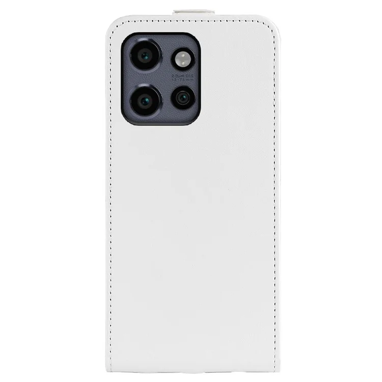Capa para Motorola Edge 50 Neo 5G com Slots para Cartões Vertical Flip Leather Phone - Branca