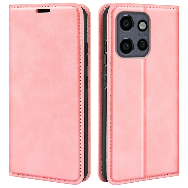 For Motorola Edge 60 Neo 5G / Edge 50 Neo 5G / Moto S50 5G / ThinkPhone 25 5G Case Skin-Touch Leather Wallet Phone Cover - Pink