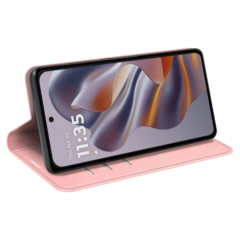 For Motorola Edge 60 Neo 5G / Edge 50 Neo 5G / Moto S50 5G / ThinkPhone 25 5G Case Skin-Touch Leather Wallet Phone Cover - Pink