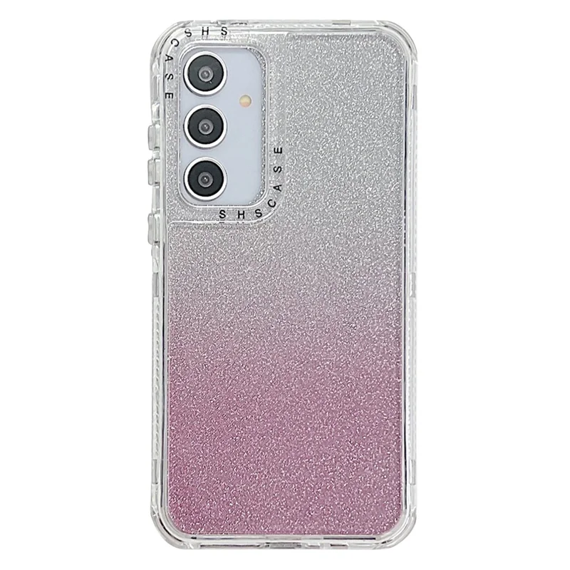 For Samsung Galaxy A55 5G Case Glitter Design PC+TPU Shockproof Phone Cover - Pink
