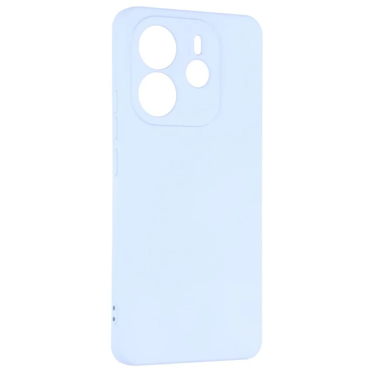 For Xiaomi Redmi Note 14 5G Case TPU Back Soft Anti-Scratch Fiber Lining Phone Cover - Baby Blue