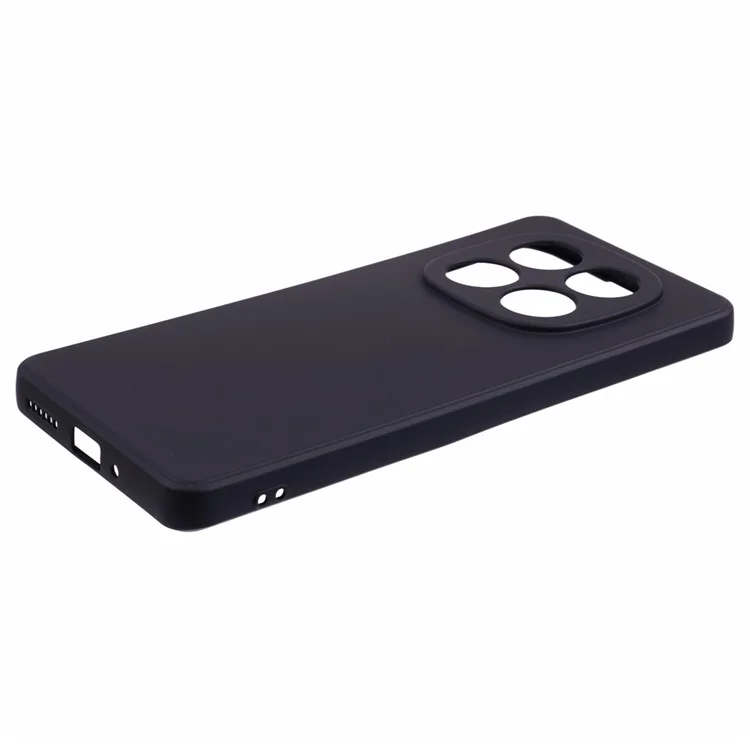 Para Xiaomi Redmi Note 14 Pro 5G Case TPU Back Soft Anti-Scratch Fiber Lining Phone Cover - Black