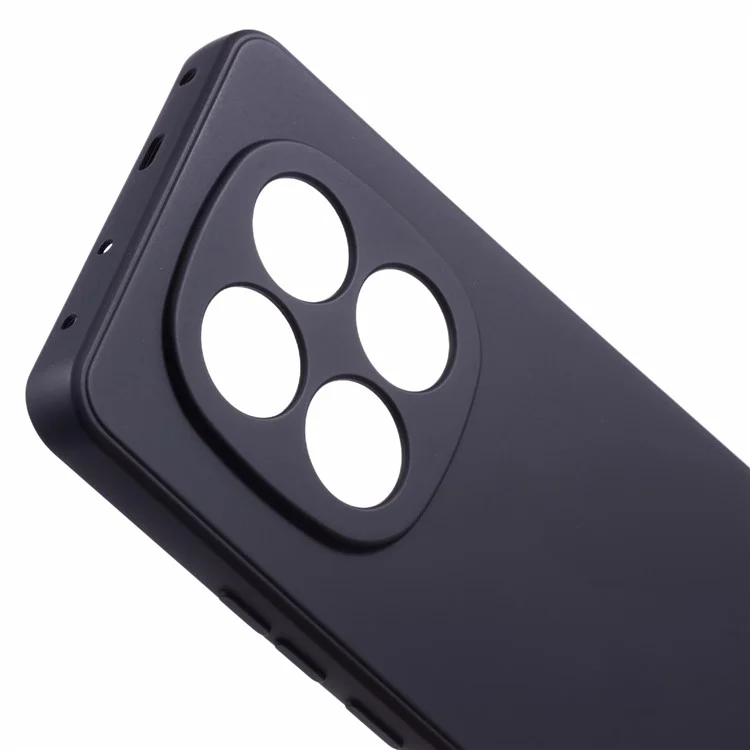 Para Xiaomi Redmi Note 14 Pro 5G Case TPU Back Soft Anti-Scratch Fiber Lining Phone Cover - Black