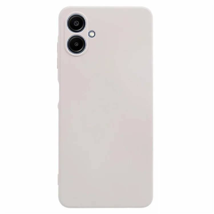 For Samsung Galaxy A06 4G Case TPU Back Soft Anti-Scratch Fiber Lining Phone Cover - White