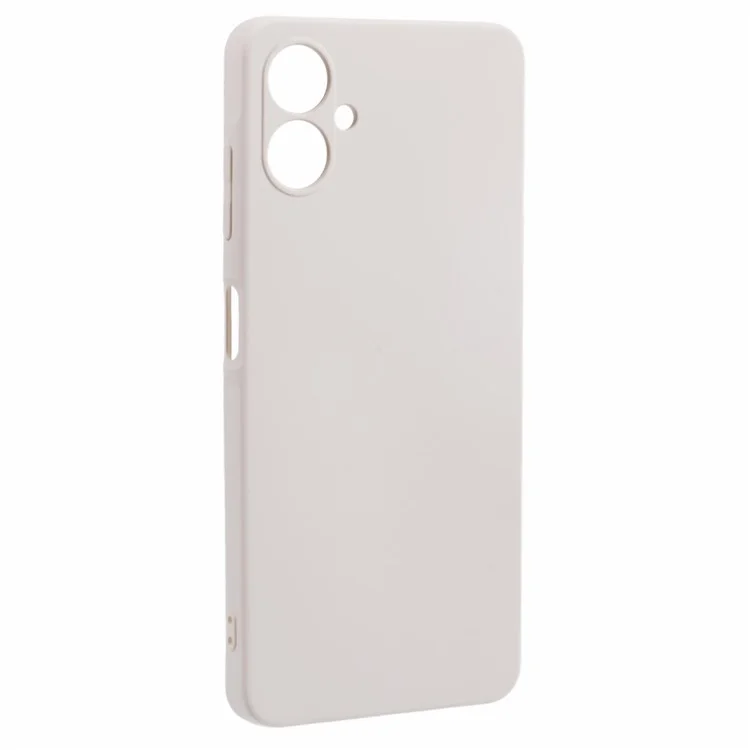 For Samsung Galaxy A06 4G Case TPU Back Soft Anti-Scratch Fiber Lining Phone Cover - White