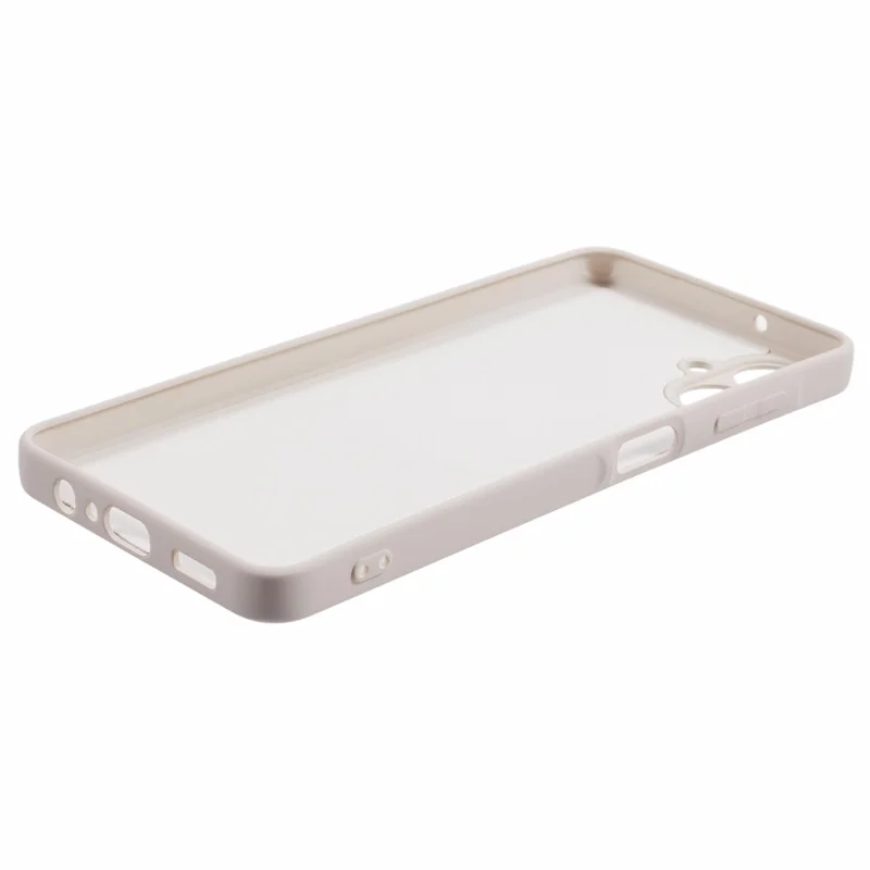 For Samsung Galaxy A06 4G Case TPU Back Soft Anti-Scratch Fiber Lining Phone Cover - White