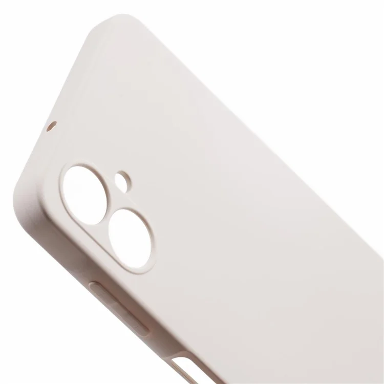 For Samsung Galaxy A06 4G Case TPU Back Soft Anti-Scratch Fiber Lining Phone Cover - White
