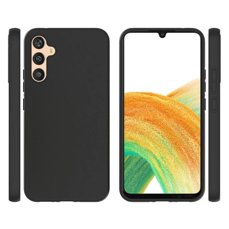10 pezzi / confezione per Samsung Galaxy A34 5G Case Anti-Fingerprint Soft TPU Protective Cover - Nero