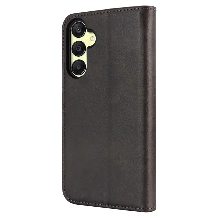 For Samsung Galaxy A16 5G / 4G Case PU Leather Calf Textured Magnetic Closing Smart Phone Cover - Black