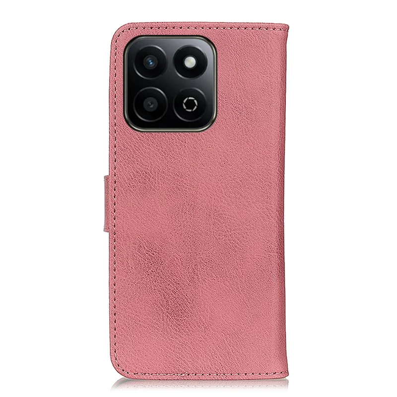 KHAZNEH For Honor X7c 4G / 200 Smart 5G / Play 60 Plus 5G Wallet Case Cowhide Texture Leather Flip Phone Cover - Pink