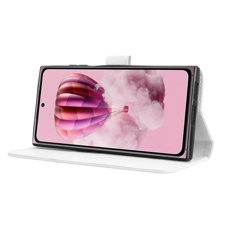 Für HMD Skyline Case PU Leder Diamant Textur Brieftasche Handyhülle - Weiß