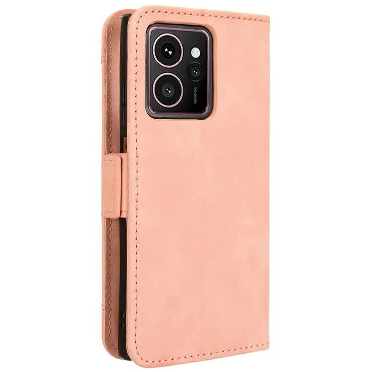 Für HMD Skyline Lederetui Telefon Brieftasche Cover mit mehreren Kartenschlitzen - Pink