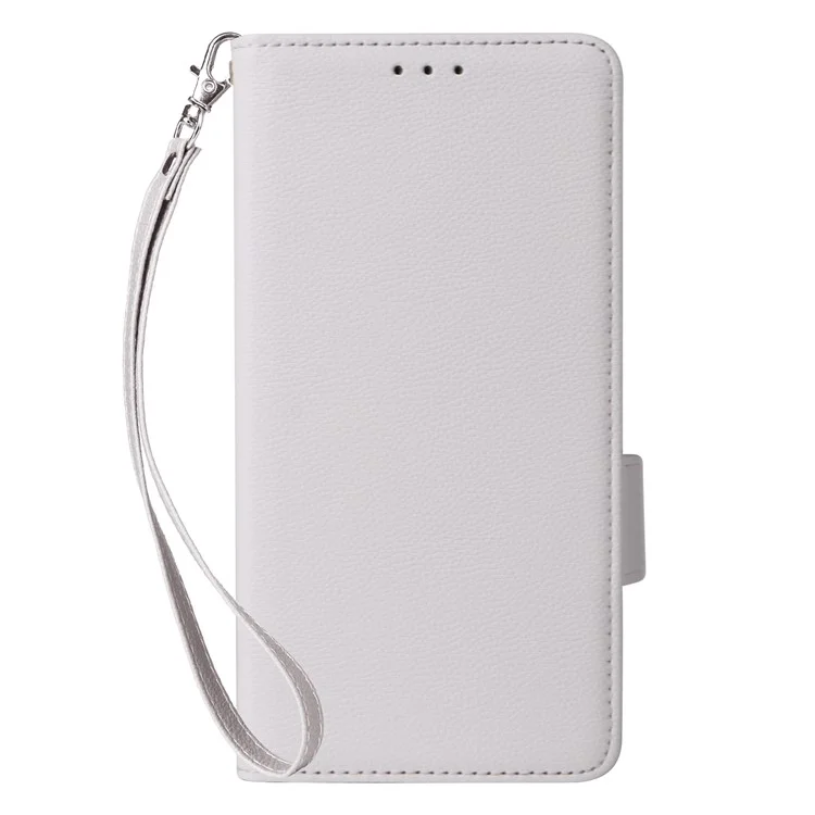 Para Cubot A10 Caso Litchi Textura PU Couro Carteira Flip Capa do Telefone - Branco