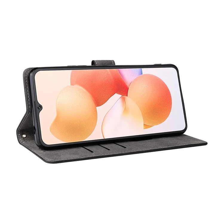 Para Cubot A10 Carteira Caso RFID Bloqueio PU Couro Capa Suporte View - Preto