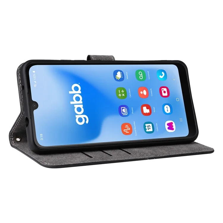 Para Gabb Phone 4 Capa Carteira com Bloqueio RFID Capa de Couro PU com Suporte - Preta