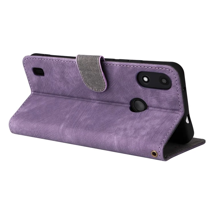 For Gabb Phone 4 Wallet Case RFID Blocking PU Leather Cover Stand View - Purple