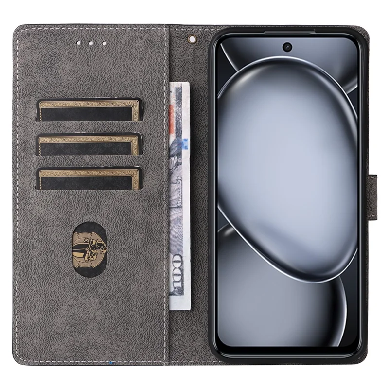 Fodral för itel A80 4G A671LC med plånboksfunktion, RFID-skydd, PU-läder, ställfunktion - Svart