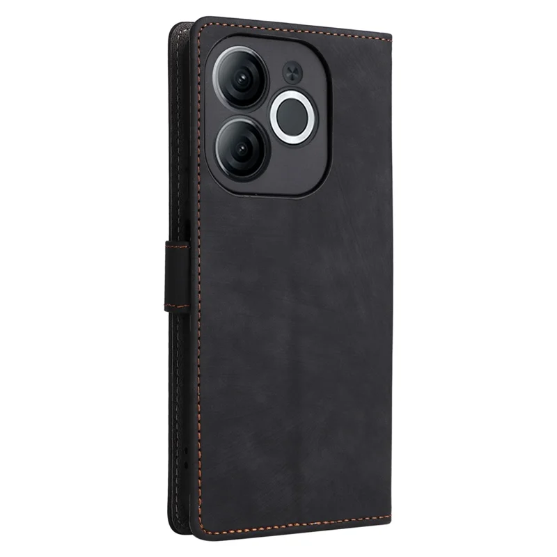 Fodral för itel A80 4G A671LC med plånboksfunktion, RFID-skydd, PU-läder, ställfunktion - Svart