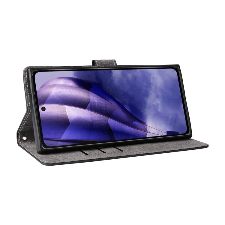 Para Capa Carteira HMD Skyline com Bloqueio RFID, Capa de Couro PU com Suporte e Visor - Preta
