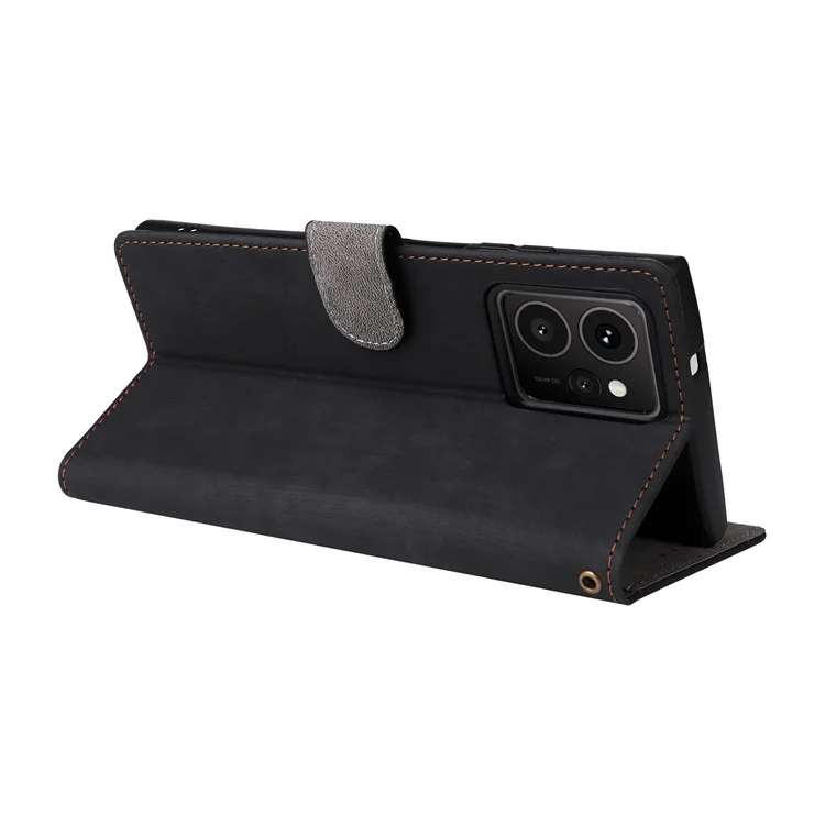 Para Capa Carteira HMD Skyline com Bloqueio RFID, Capa de Couro PU com Suporte e Visor - Preta