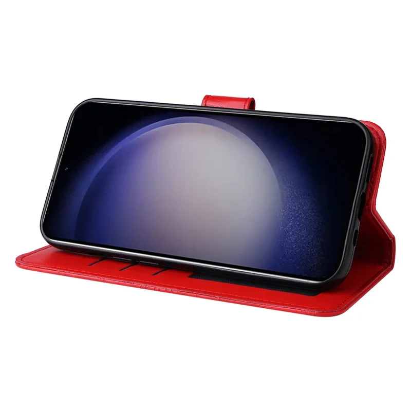 For Samsung Galaxy S25 Case Sunflower Imprint Leather Wallet Phone Cover - Red