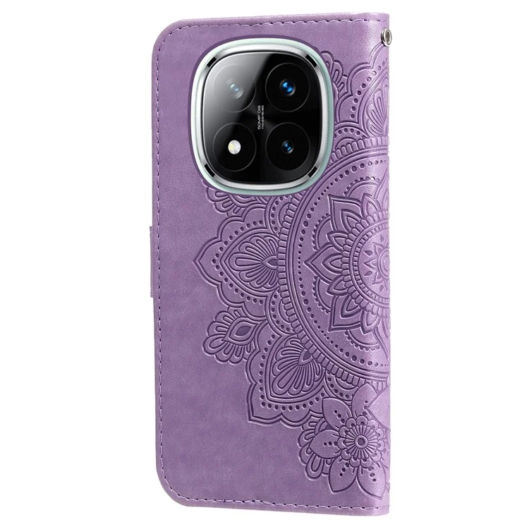 Funda de cuero sintético con tapa y soporte para Xiaomi Redmi Note 14 Pro+ 5G / Note 14 Pro 5G - Morado