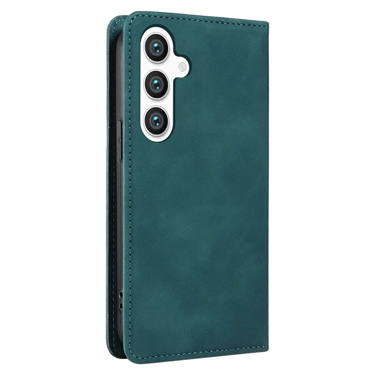 BETOPNICE 003 For Samsung Galaxy S25 Wallet Case Leather Phone Cover with Stand - Green