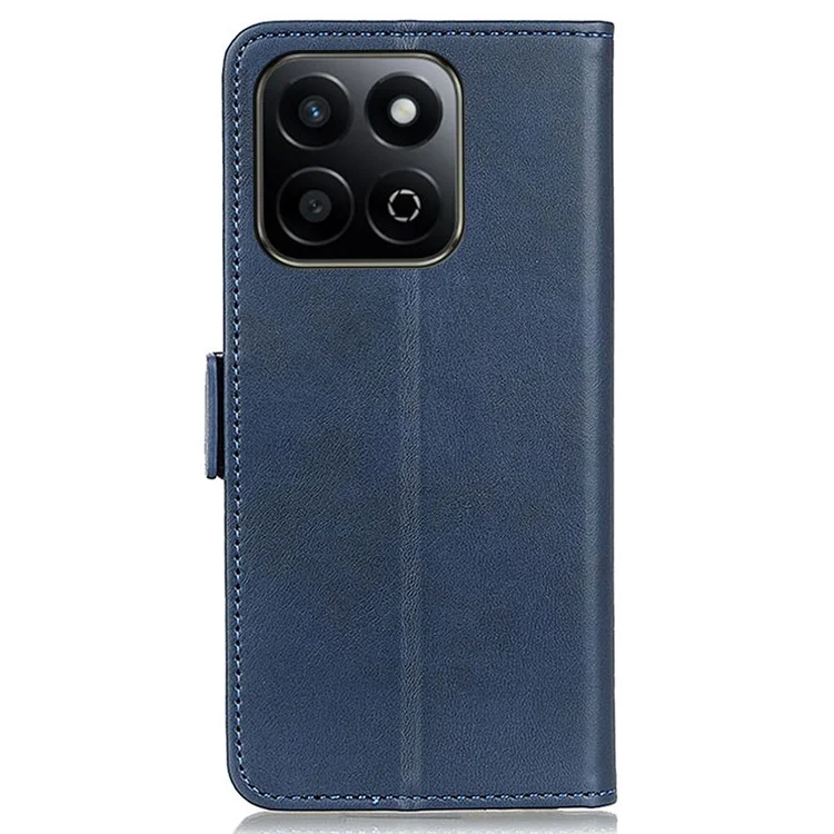 Per Honor 200 Smart 5G / Play 60 Plus 5G Custodia con supporto Texture pelle di mucca PU Leather Cover per telefono - Blu