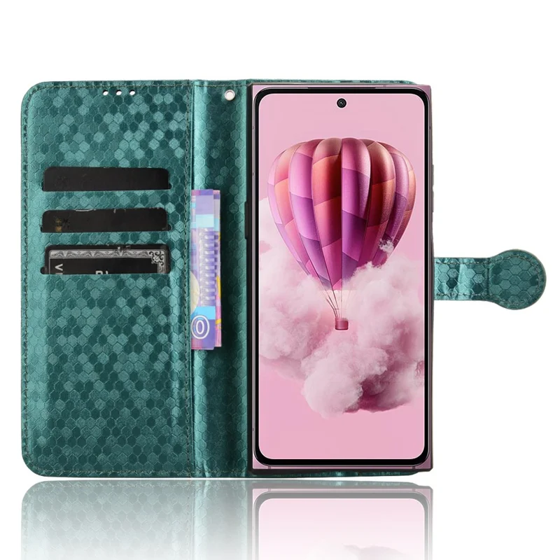 Voor HMD Skyline Wallet Case met stippenpatroon imitatie lederen telefoonhoes - Groen
