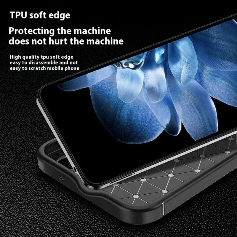 For Xiaomi 14T Case Carbon Fiber Texture TPU Phone Cover Heat Dissipation