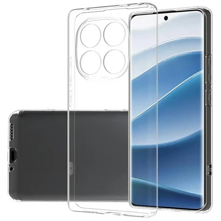 Para Xiaomi Redmi Note 14 Pro+ 5G Funda de Teléfono Transparente Ultradelgada Flexible de TPU