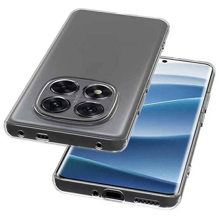 Para Xiaomi Redmi Note 14 Pro+ 5G Funda de Teléfono Transparente Ultradelgada Flexible de TPU