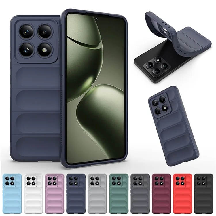 Per Xiaomi 14T Case Anti-Drop Soft TPU Rugged Phone Back Cover - Wine Red