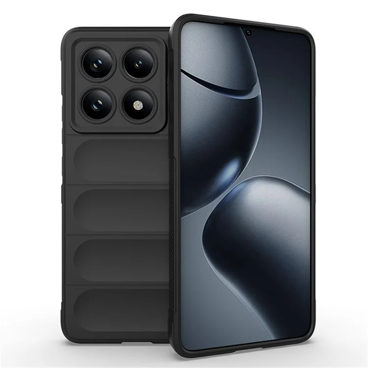 Para Xiaomi 14T Pro Case Anti-Drop Soft TPU Rugged Phone Back Cover - Negro