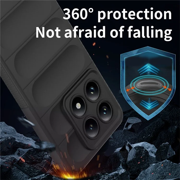 Para Xiaomi 14T Pro Case Anti-Drop Soft TPU Rugged Phone Back Cover - Negro